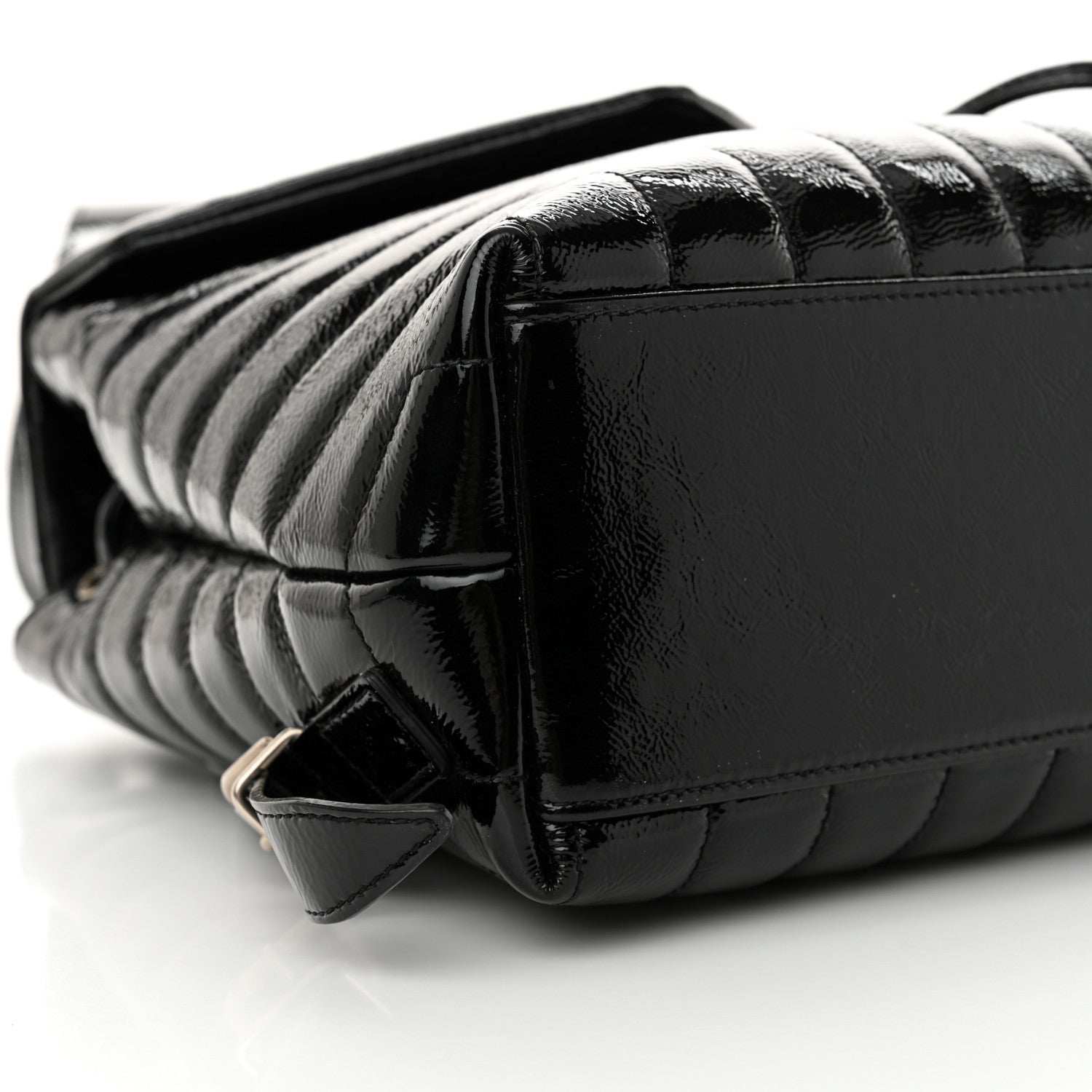 Saint Laurent Patent Y Quilted Monogram Small Loulou Backpack Black 9 of 10