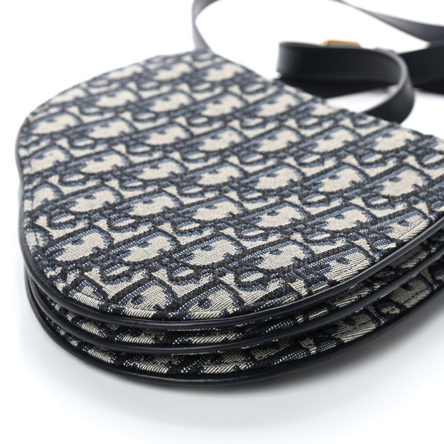 Christian Dior Oblique Saddle Pouch With Strap Navy Blue 10 of 10