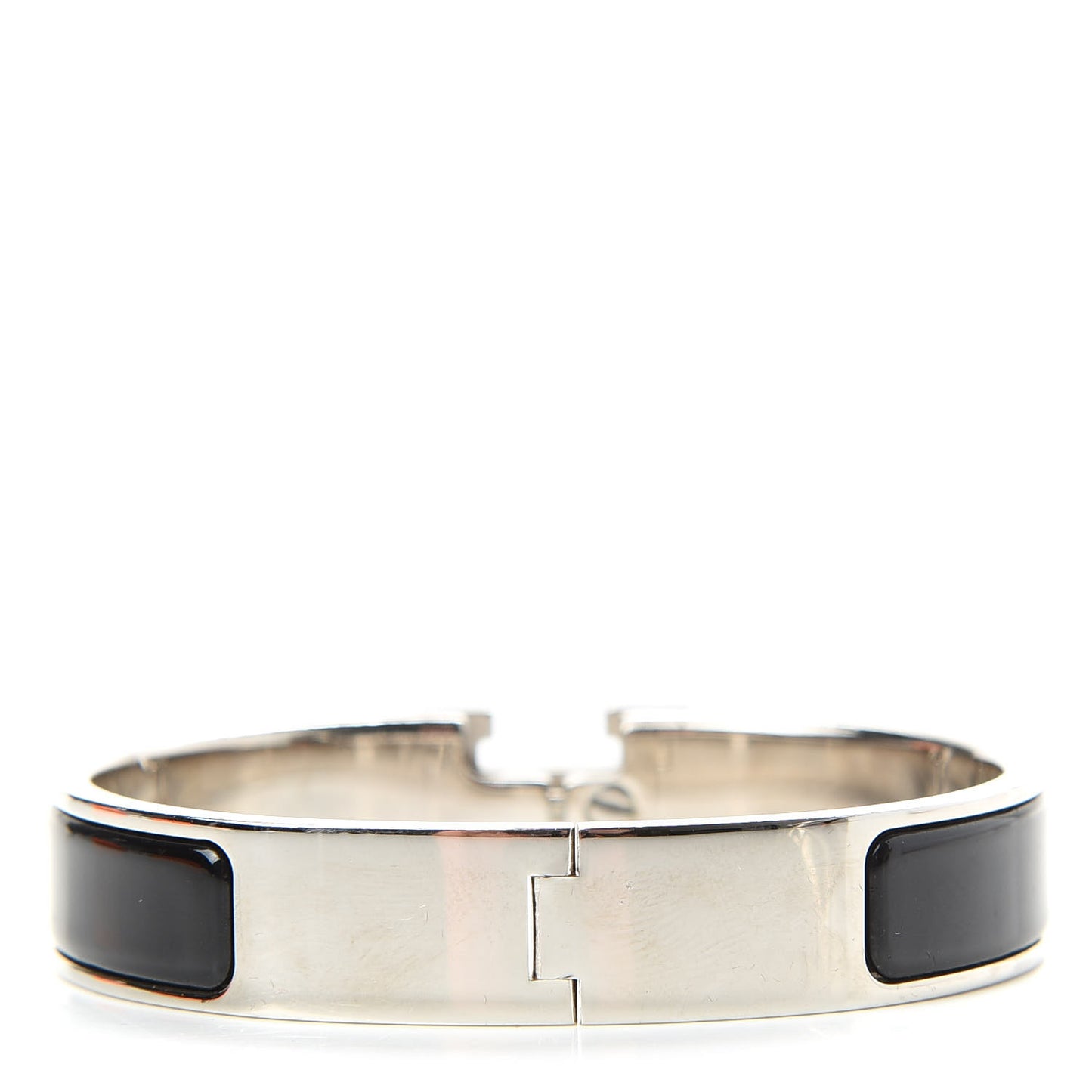 Enamel Narrow Clic Clac H Bracelet PM Black