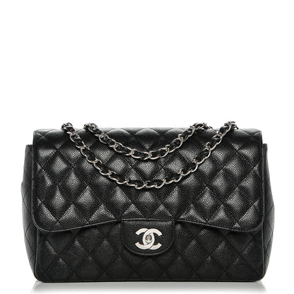 Chanel Caviar Quilted Jumbo Single Flap Black 1 of 7