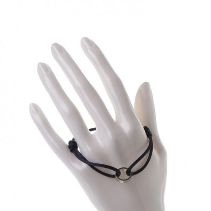 Cartier 18K White Gold Charity LOVE Adjustable Cord Bracelet Navy Blue 2 of 7