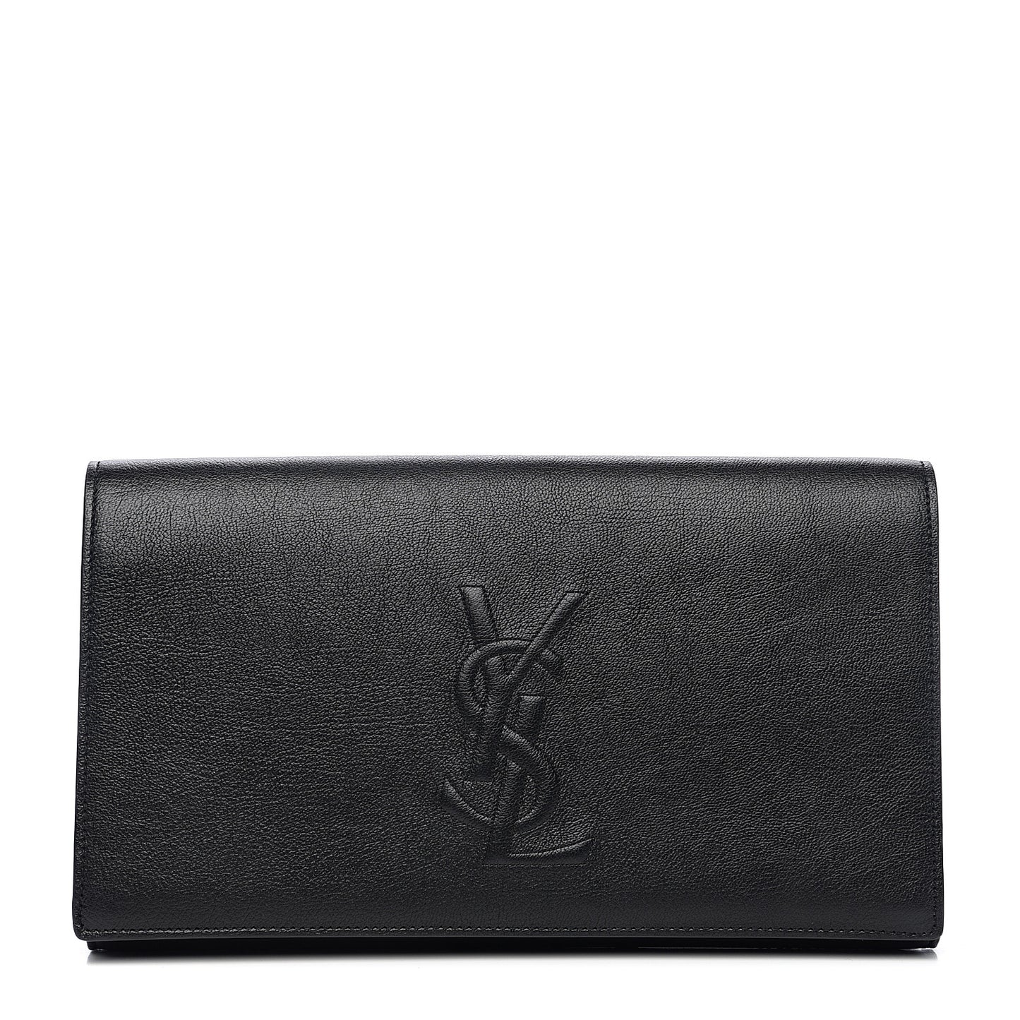 Calfskin Monogram Large Belle De Jour Clutch Black