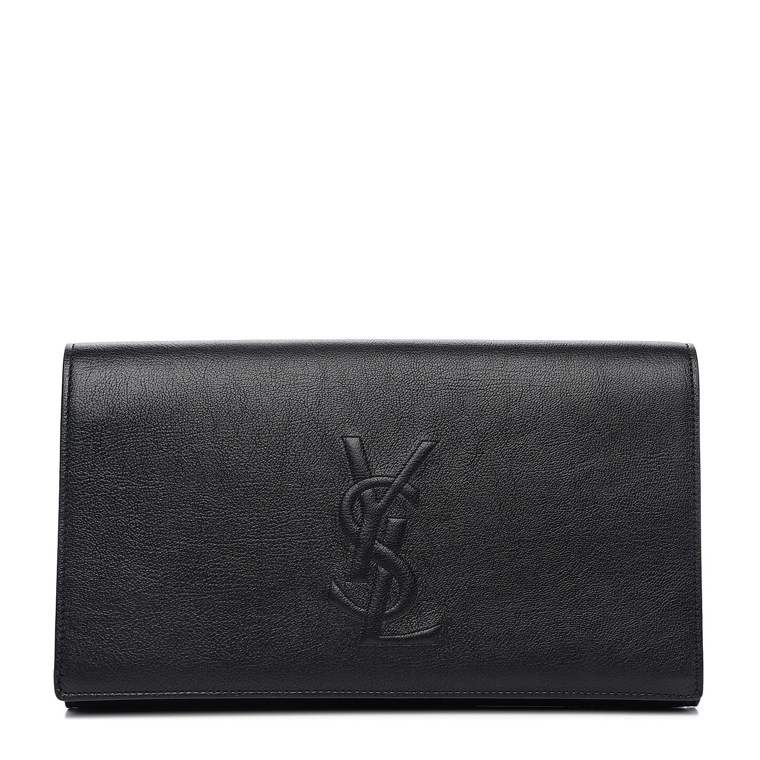 Saint Laurent Calfskin Monogram Large Belle De Jour Clutch Black 1 of 6