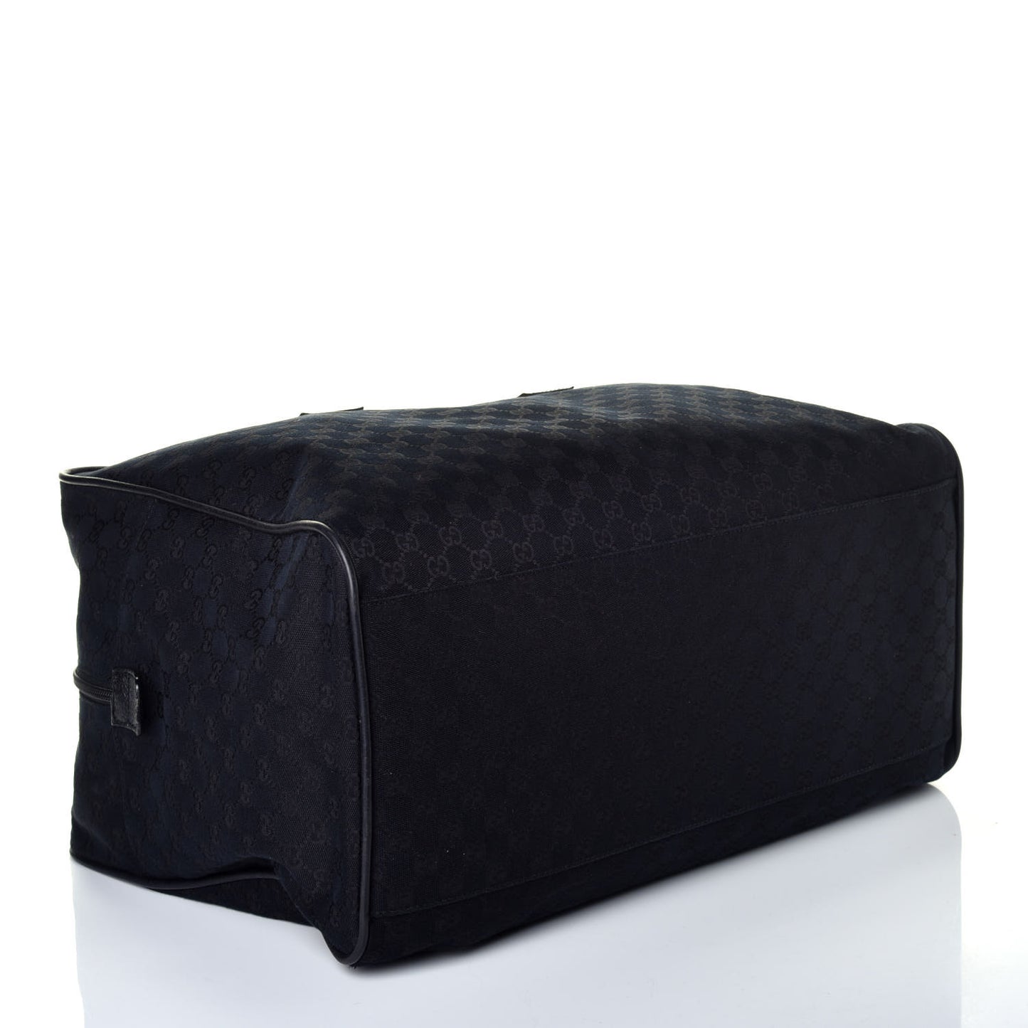 GG Monogram Web Large Collapsible Carry On Duffle Bag Black
