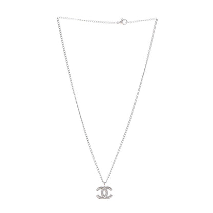 Chanel CC Pendant Necklace Silver 3 of 6