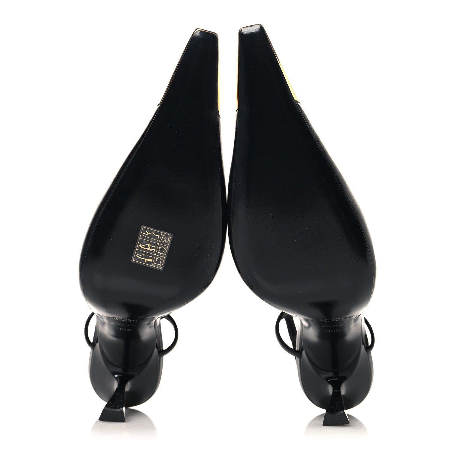 Saint Laurent Smooth Calfskin Jeanne 110 Slingback Pumps 39.5 Black 6 of 9