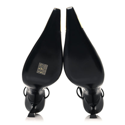 Saint Laurent Smooth Calfskin Jeanne 110 Slingback Pumps 39.5 Black 6 of 9