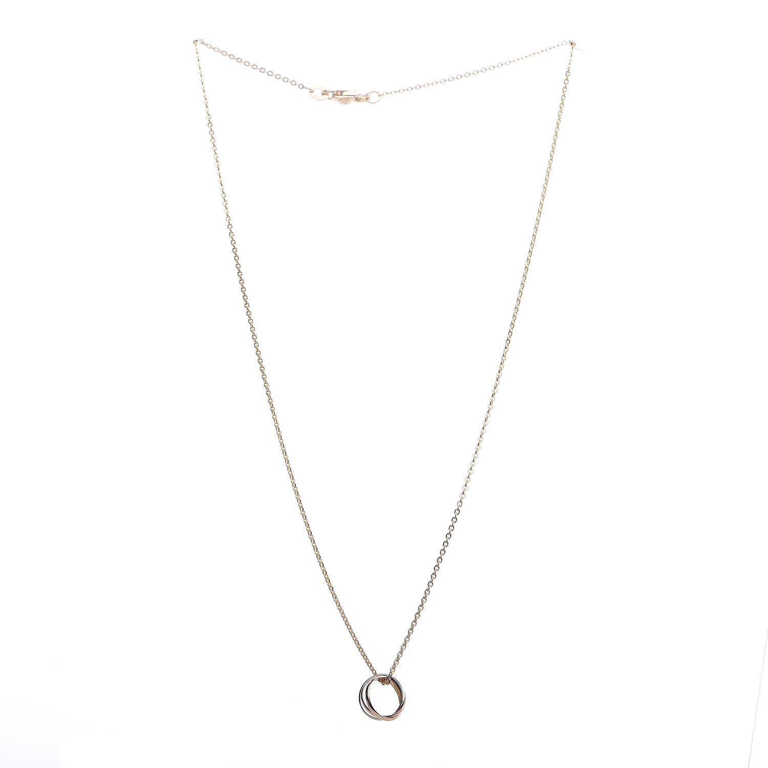 Cartier 18K Pink Yellow White Gold Baby Trinity Pendant Necklace 3 of 7