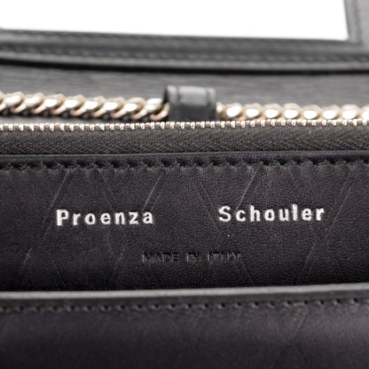 Proenza Schouler Calfskin Embossed Crosshatch PS11 Chain Wallet Black 6 of 6