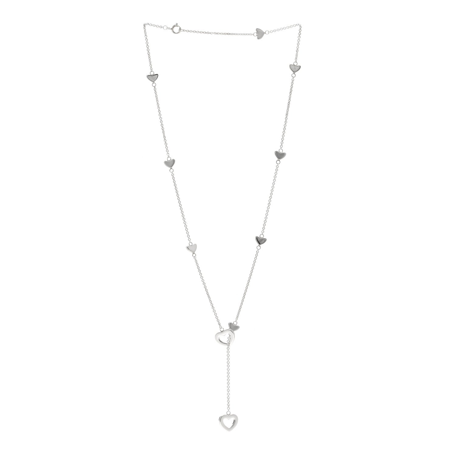 Tiffany Sterling Silver Heart Lariat Necklace 3 of 4