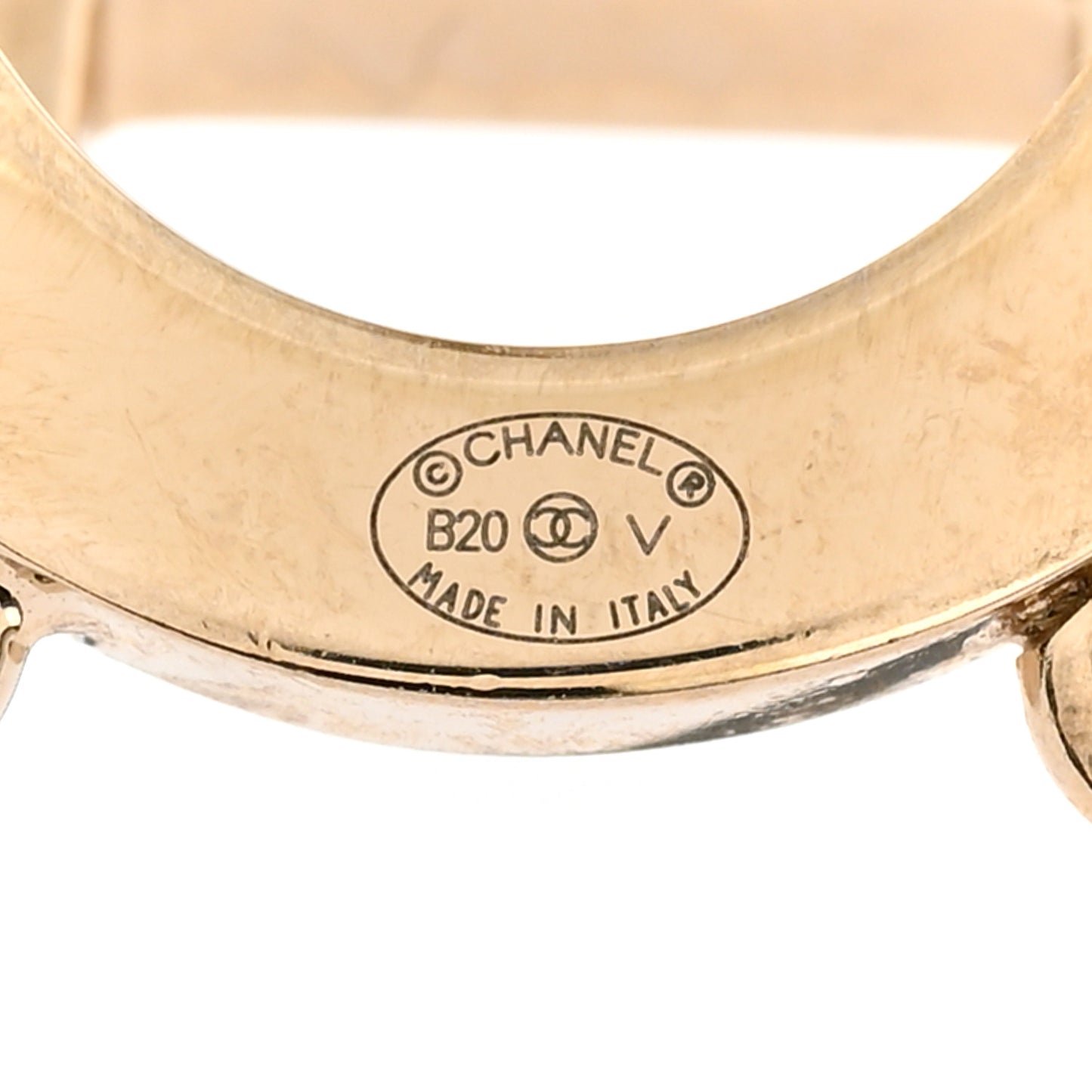 Metal Cha-Nel Logo Drop Earrings Gold