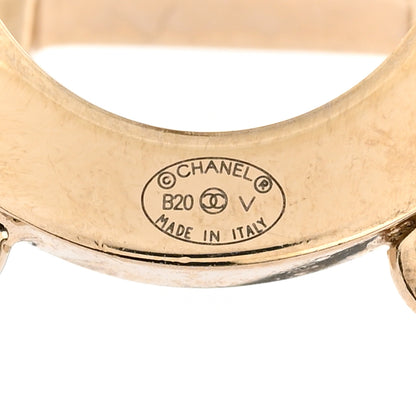 Chanel Metal Cha-Nel Logo Drop Earrings Gold 4 of 5