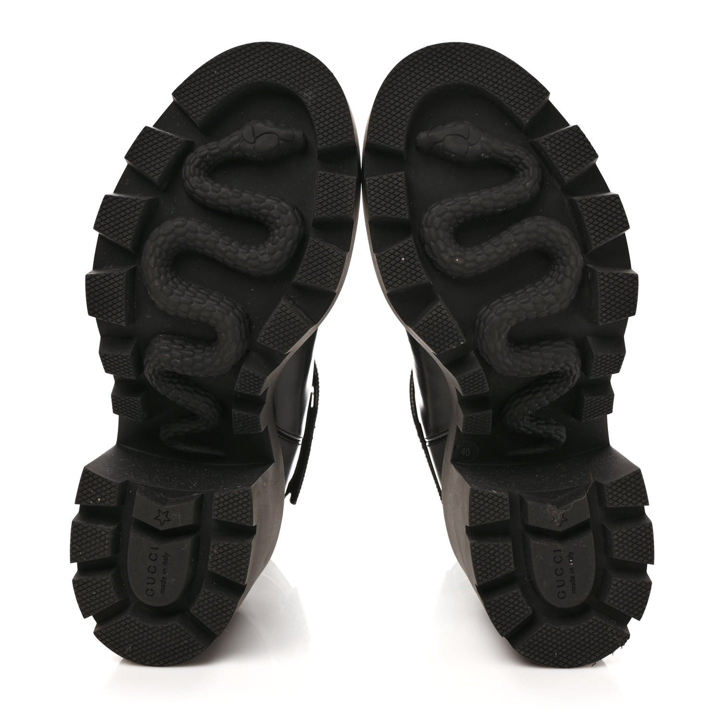 Magnum Calfskin Logo Ankle Boots 40 Black