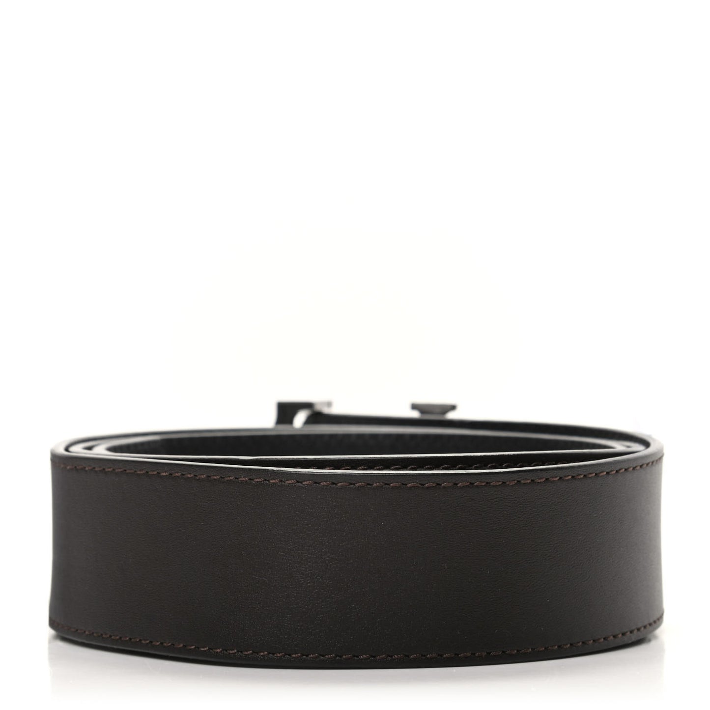 Calfskin 40mm LV Initiales Belt 100 40 Dark Brown Black