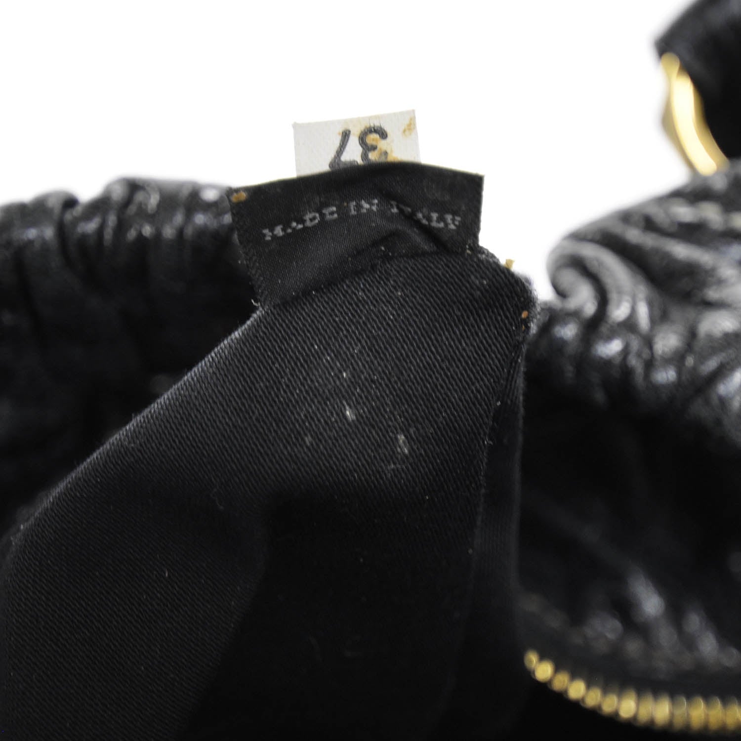 Miu Miu Leather Gathered Tote Black 9 of 9