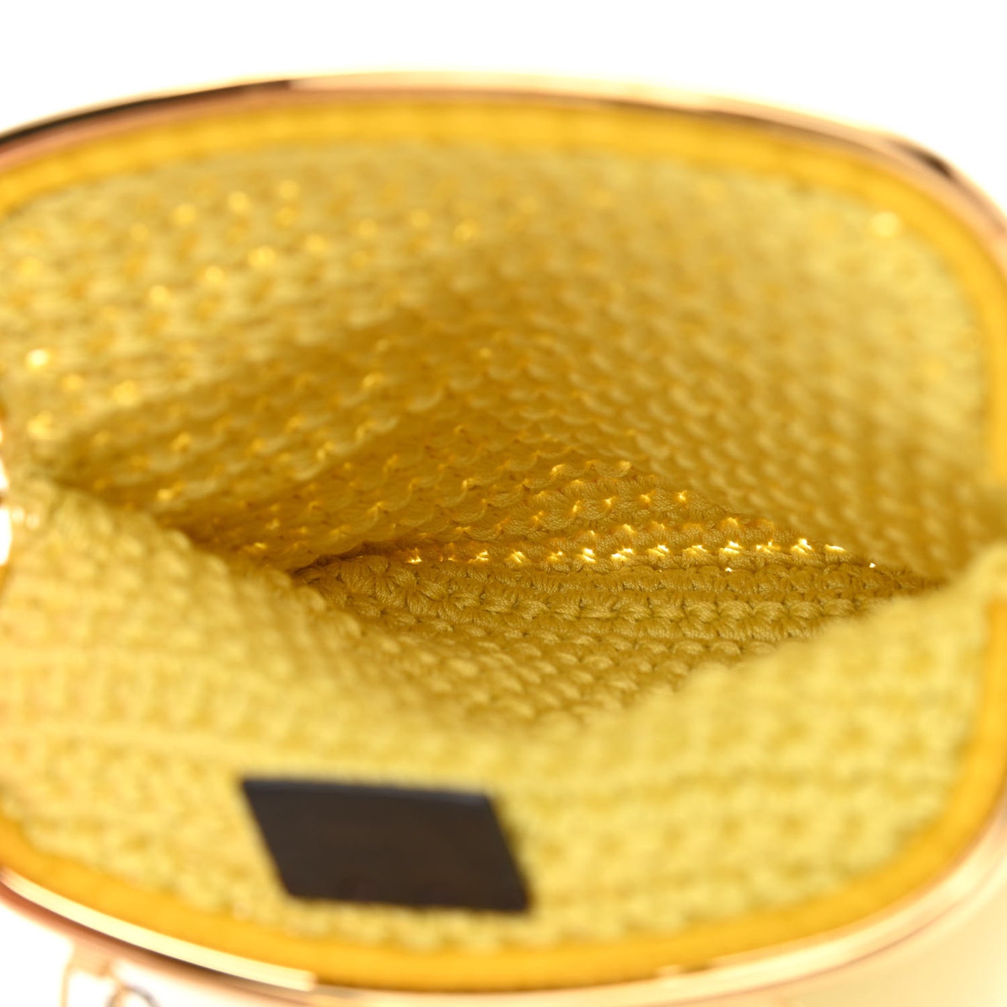 Fabric Crochet Baguette Phone Bag Giallo