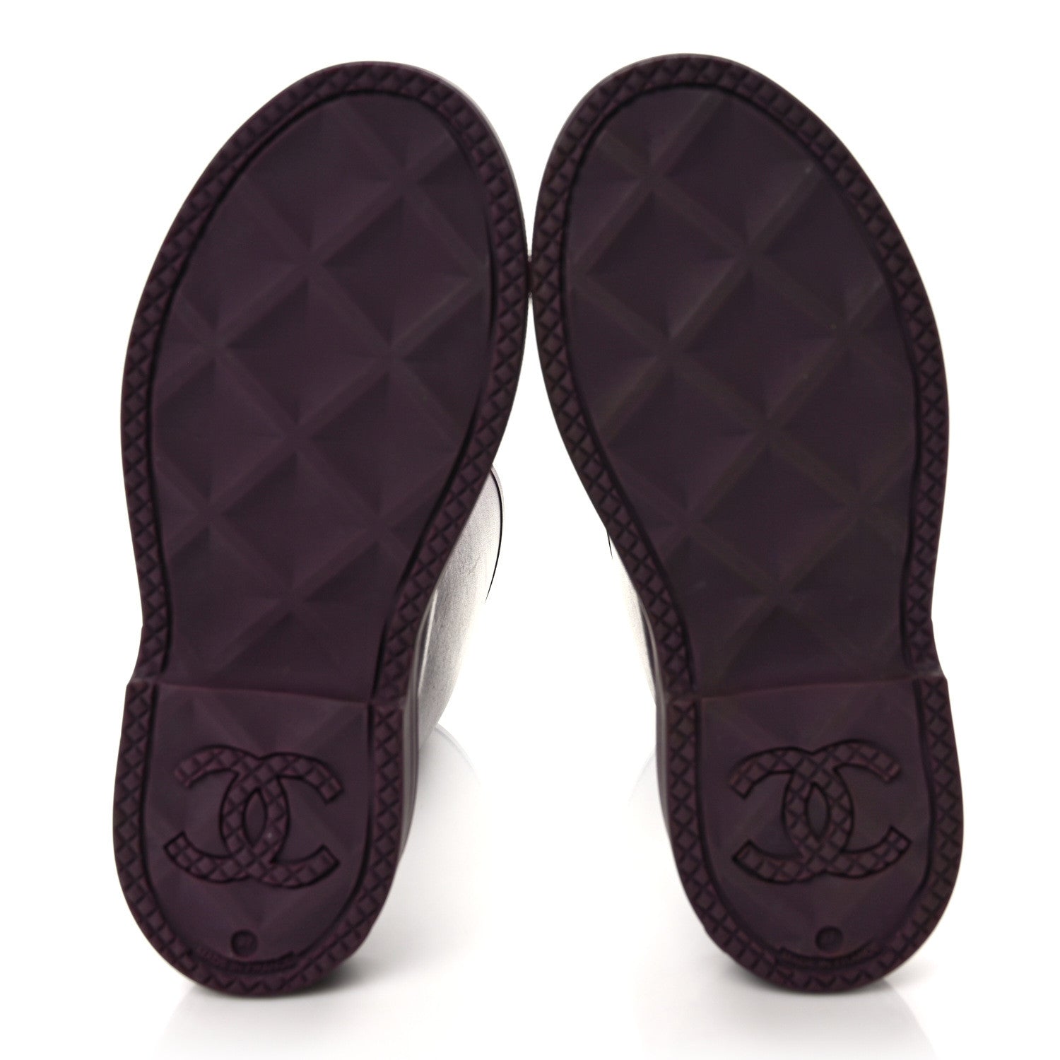 Chanel Caoutchouk CC High Boots 37 Dark Purple 6 of 8