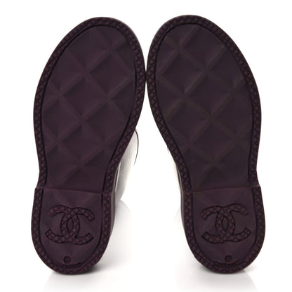 Chanel Caoutchouk CC High Boots 37 Dark Purple 6 of 8