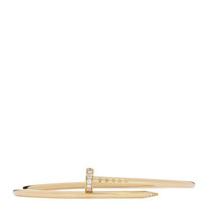 Cartier 18K Yellow Gold Diamond Small Juste Un Clou Bracelet 16 1 of 5