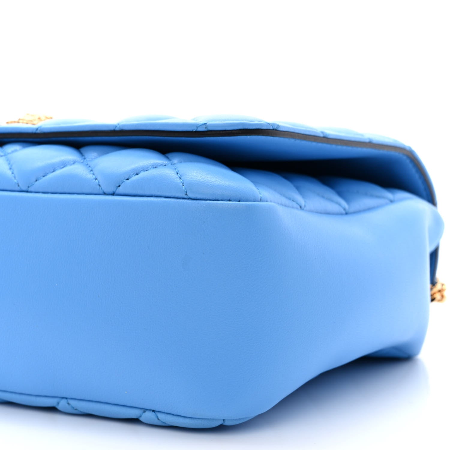 Versace Nappa Quilted Medusa Chain Crossbody Blue 6 of 9