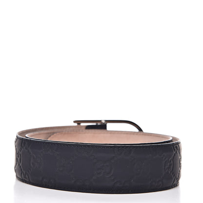 Gucci Rubber Guccissima Belt 85 34 Navy 3 of 7
