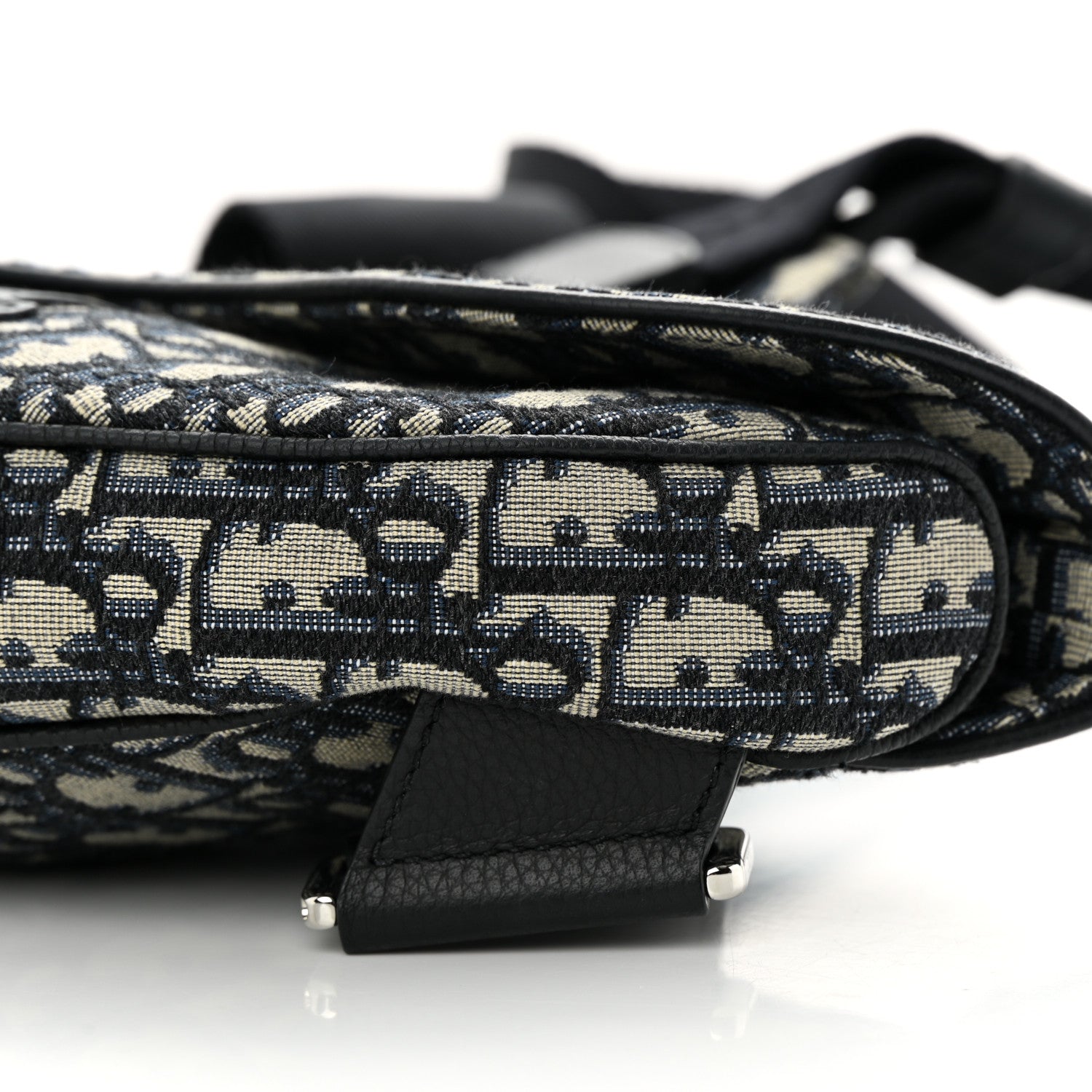 Christian Dior Oblique Mens Saddle Bag Blue 10 of 13