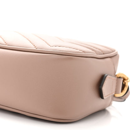 Gucci Calfskin Matelasse Mini GG Marmont Chain Shoulder Bag Porcelain Rose 10 of 11