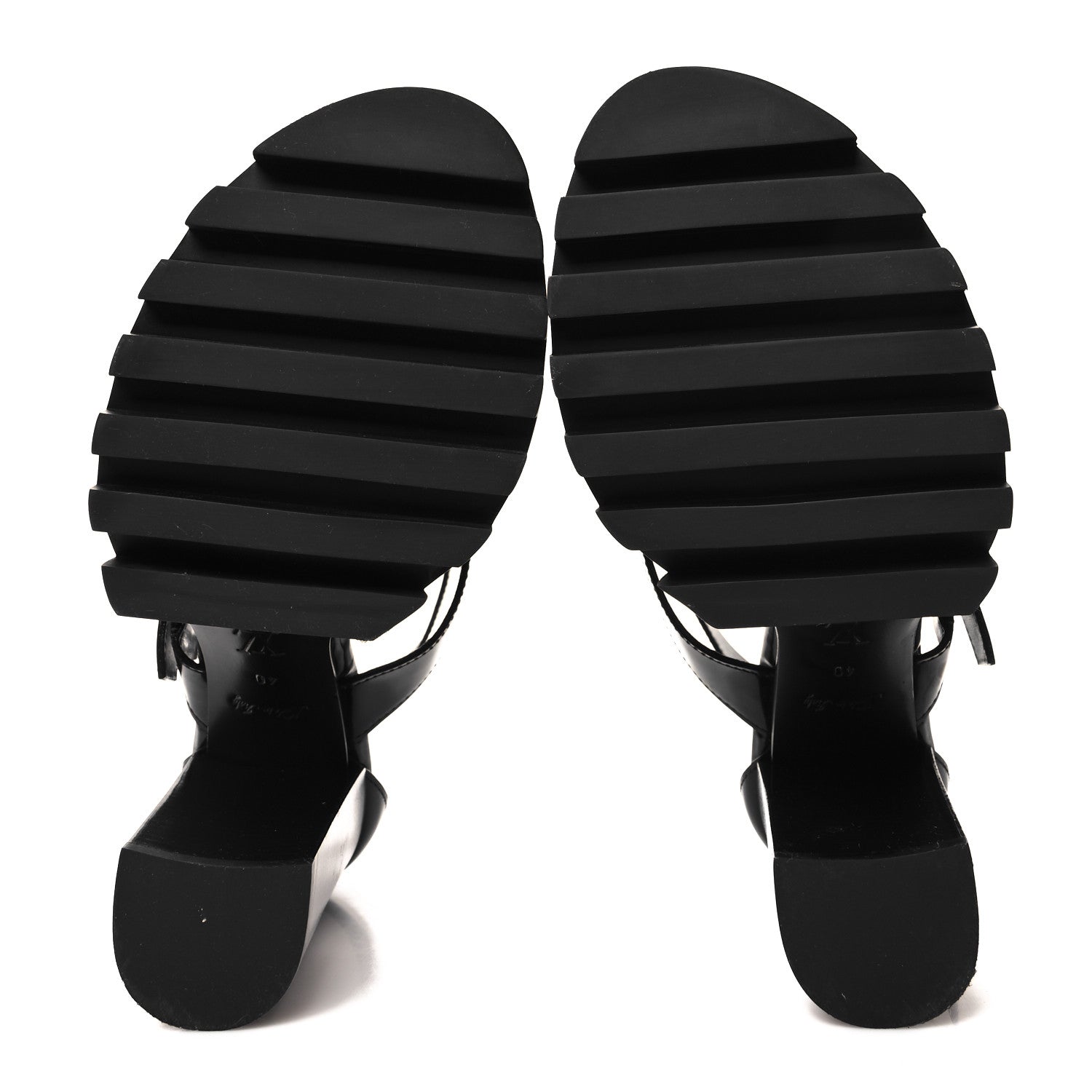 Louis Vuitton LOUIS VUITTON Patent Calfskin Monogram Star Trail Sandal 40 Black 5 of 9