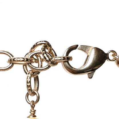 Chanel Crystal Pearl CC Long Necklace Silver 4 of 5