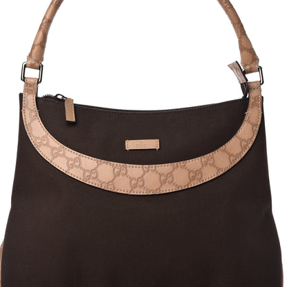 Gucci Guccissima Trim Canvas Hobo Brown 8 of 14