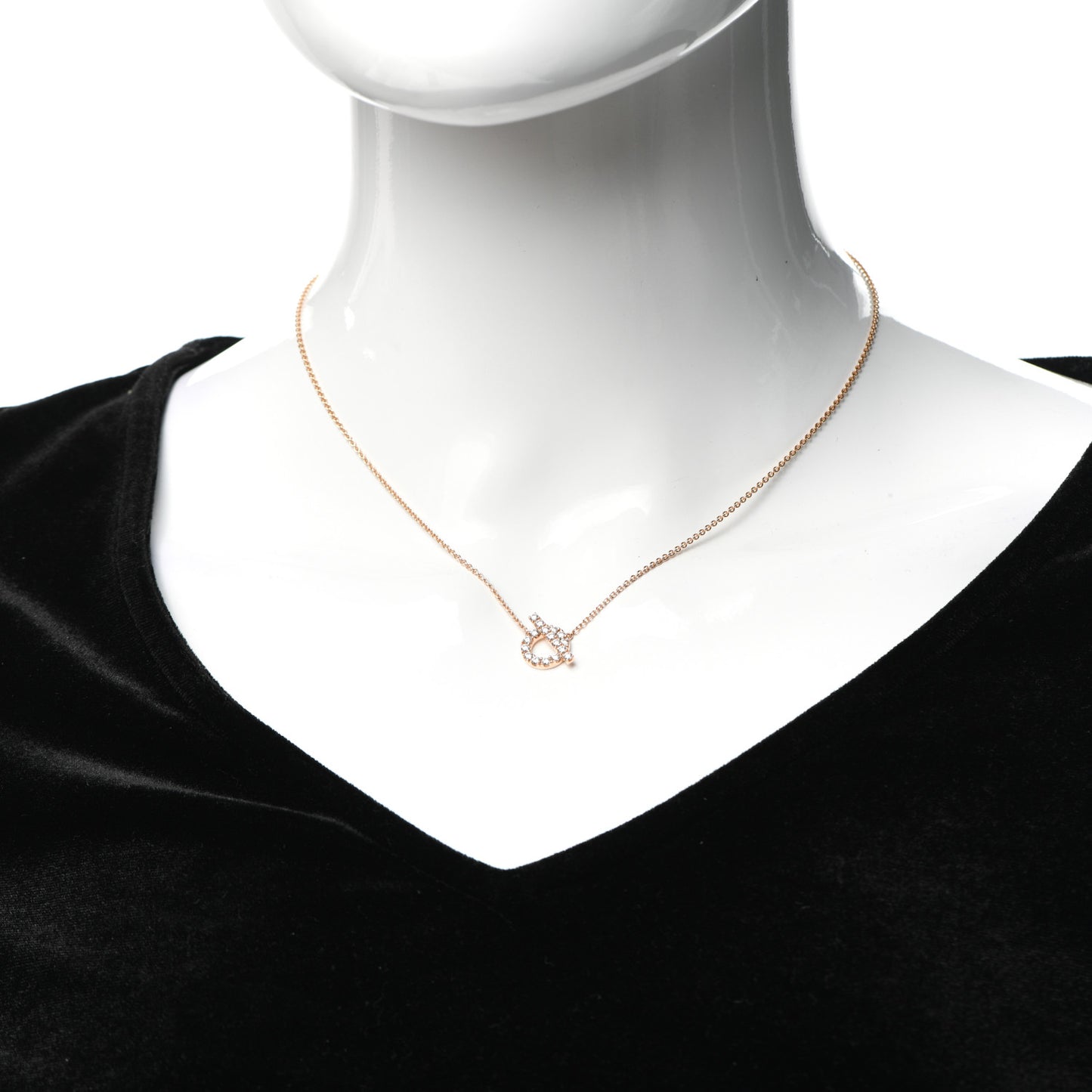 18K Rose Gold Diamond Finesse Pendant Necklace