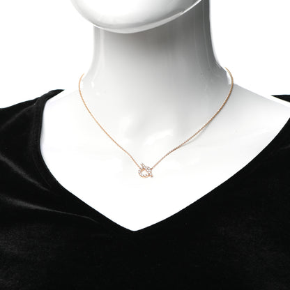Hermes 18K Rose Gold Diamond Finesse Pendant Necklace 2 of 6