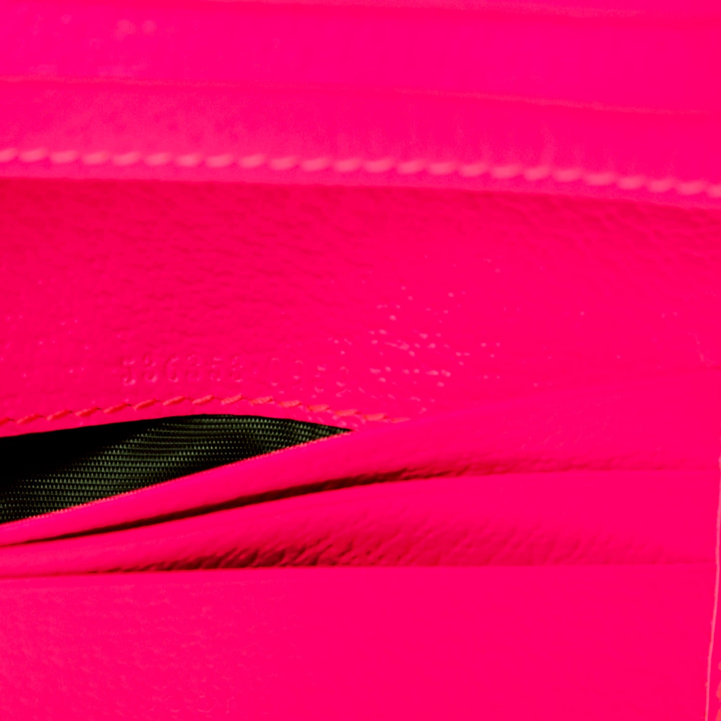 Calfskin Flora Print Zumi Card Case Fuxia Fluo