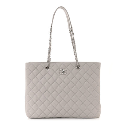 Chanel Calfskin Quilted Large Classic Shopping Tote Grey 1 of 11