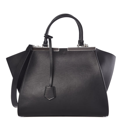 Fendi Vitello Dolce Shiny Nappa Petite 3Jours Tote Black 1 of 10