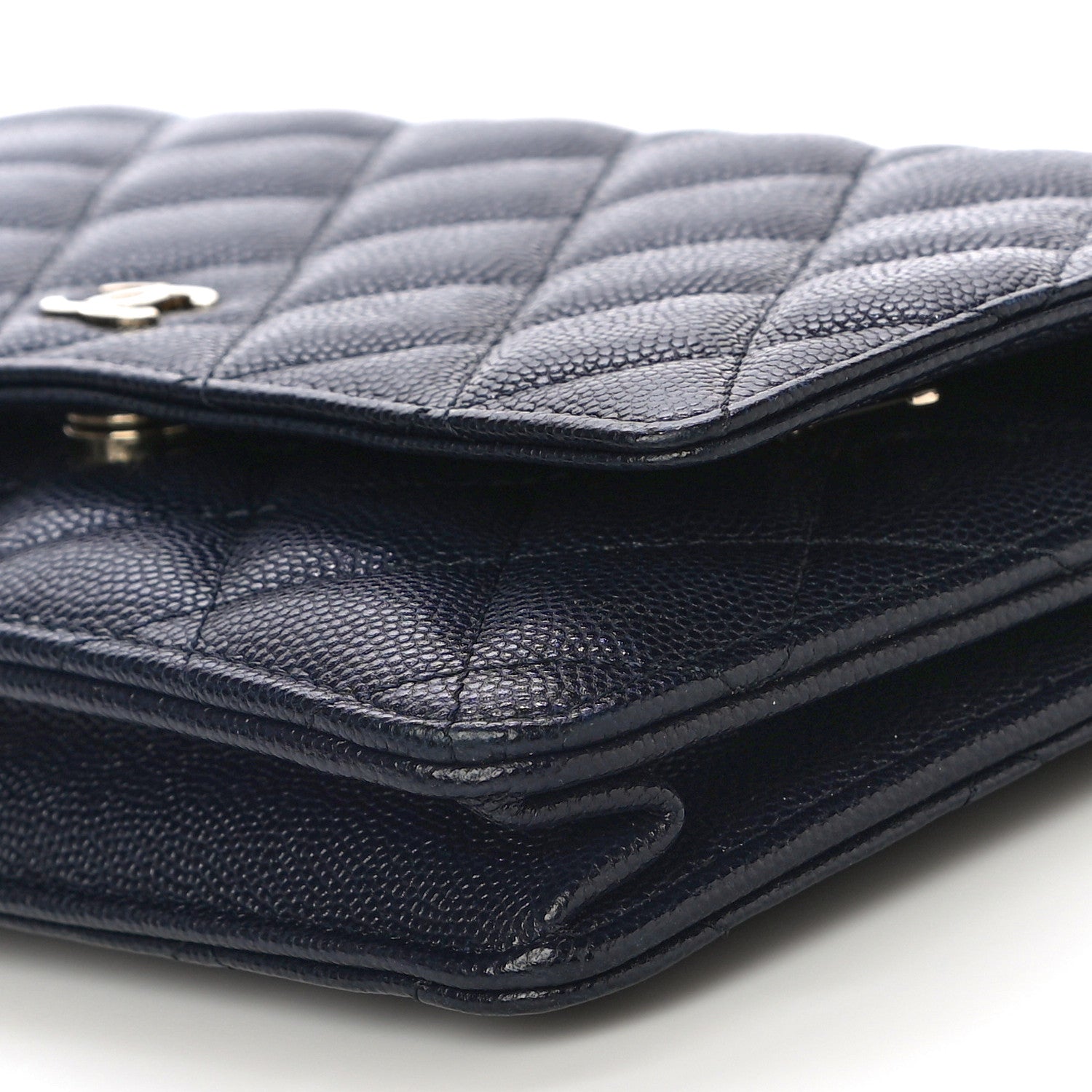 Chanel Caviar Quilted Wallet On Chain WOC Navy Blue 11 of 12