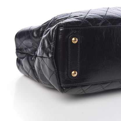 Chanel Glazed Calfskin Stingray Bindi CC Tote Black 8 of 13