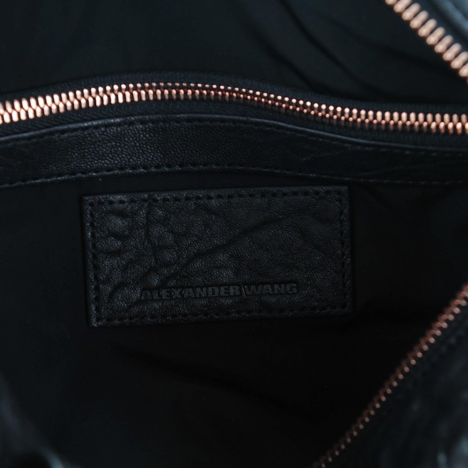 Alexander Wang Pebbled Lambskin Rocco Black Rose Gold Hardware 6 of 6