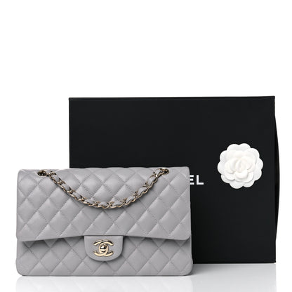 Chanel Caviar Quilted Medium Double Flap Grey 11 of 11