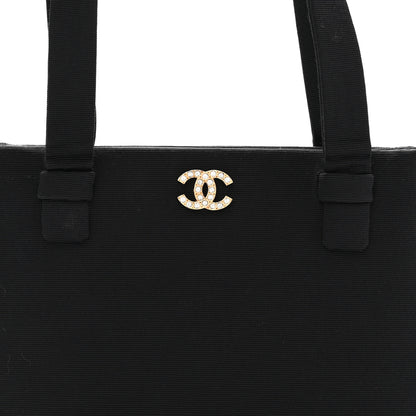 Chanel Grosgrain Crystal CC Evening Bag Black 8 of 10