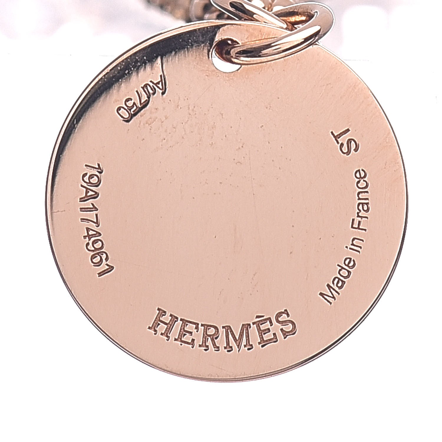 Hermes 18K Rose Gold Diamond PM Ex-Libris Bracelet ST 4 of 4