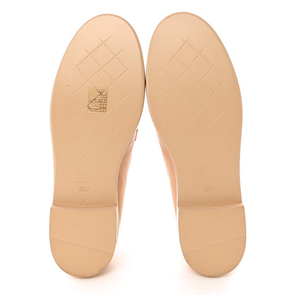 Chanel Lambskin Quilted CC Turnlock Moccasins 38.5 Beige 6 of 11