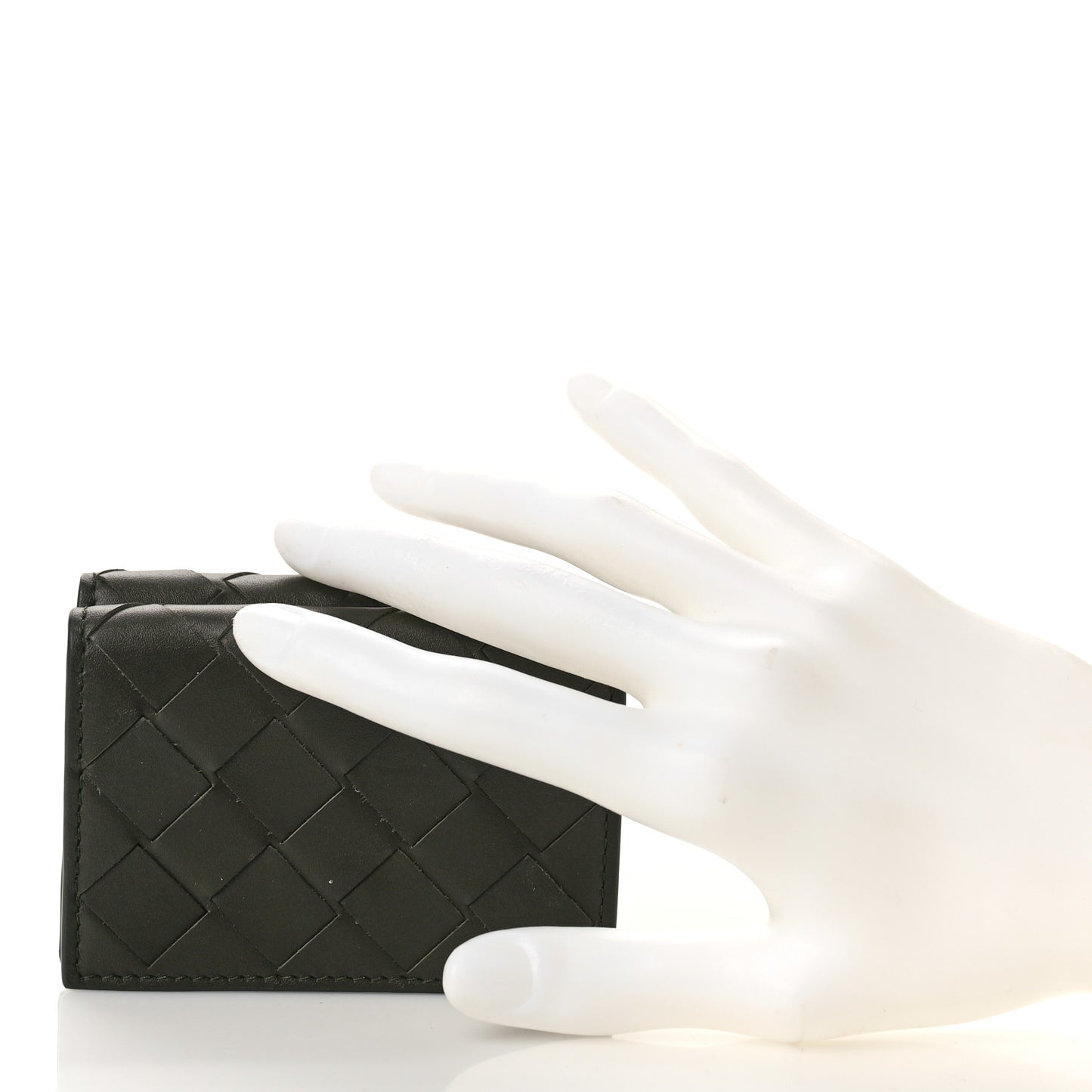Nappa Maxi Intrecciato Tri-Fold Wallet Inkwell