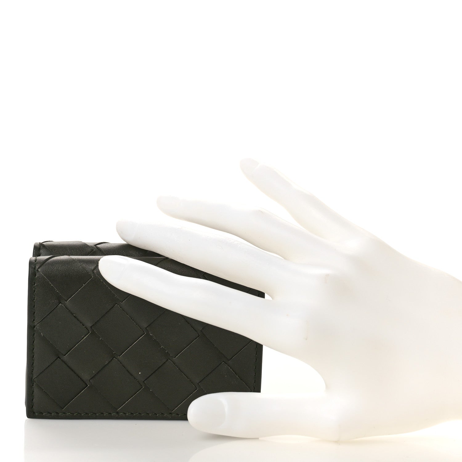 Bottega Veneta Nappa Maxi Intrecciato Tri-Fold Wallet Inkwell 2 of 9
