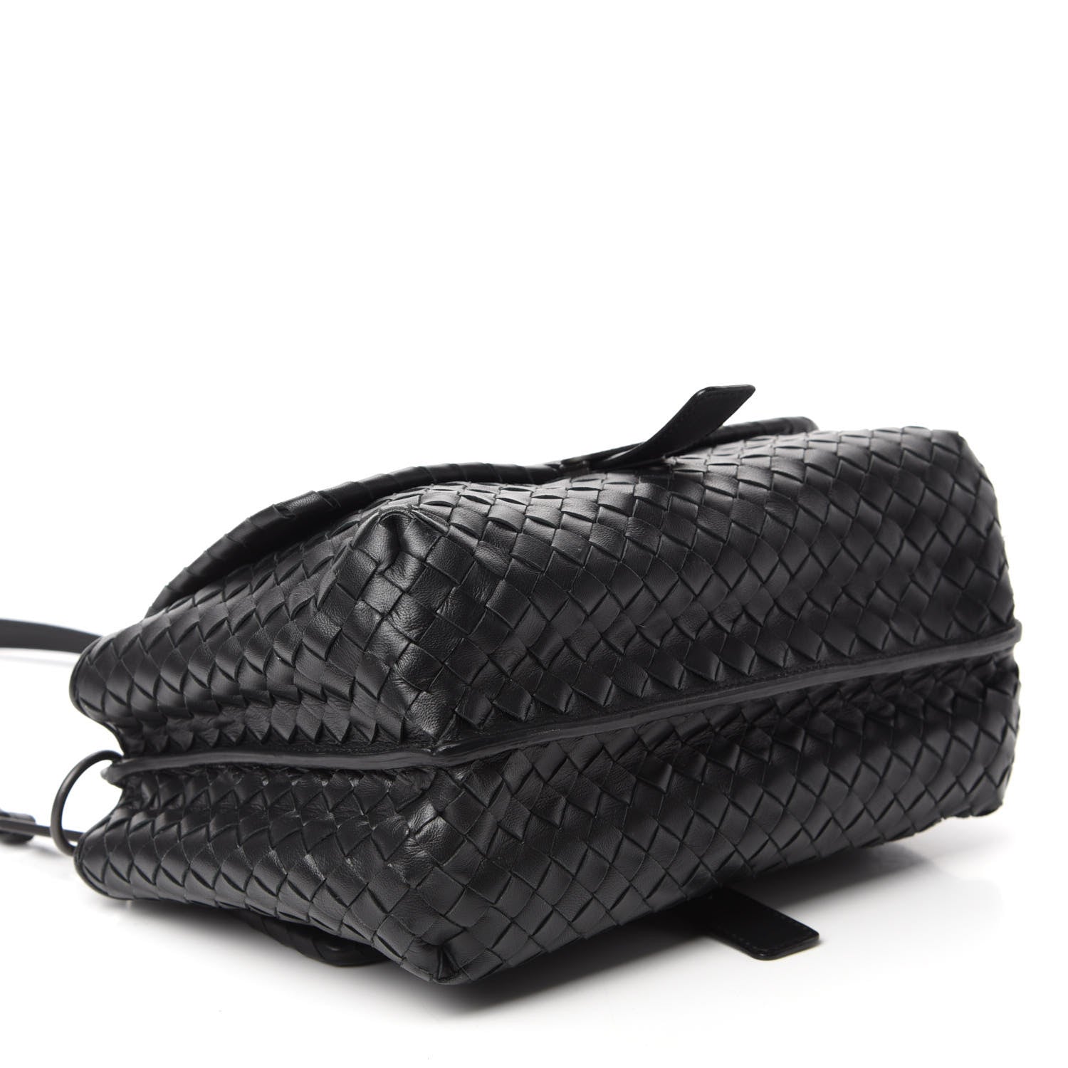 Bottega Veneta Nappa Intrecciato Flap Shoulder Bag Black 4 of 12