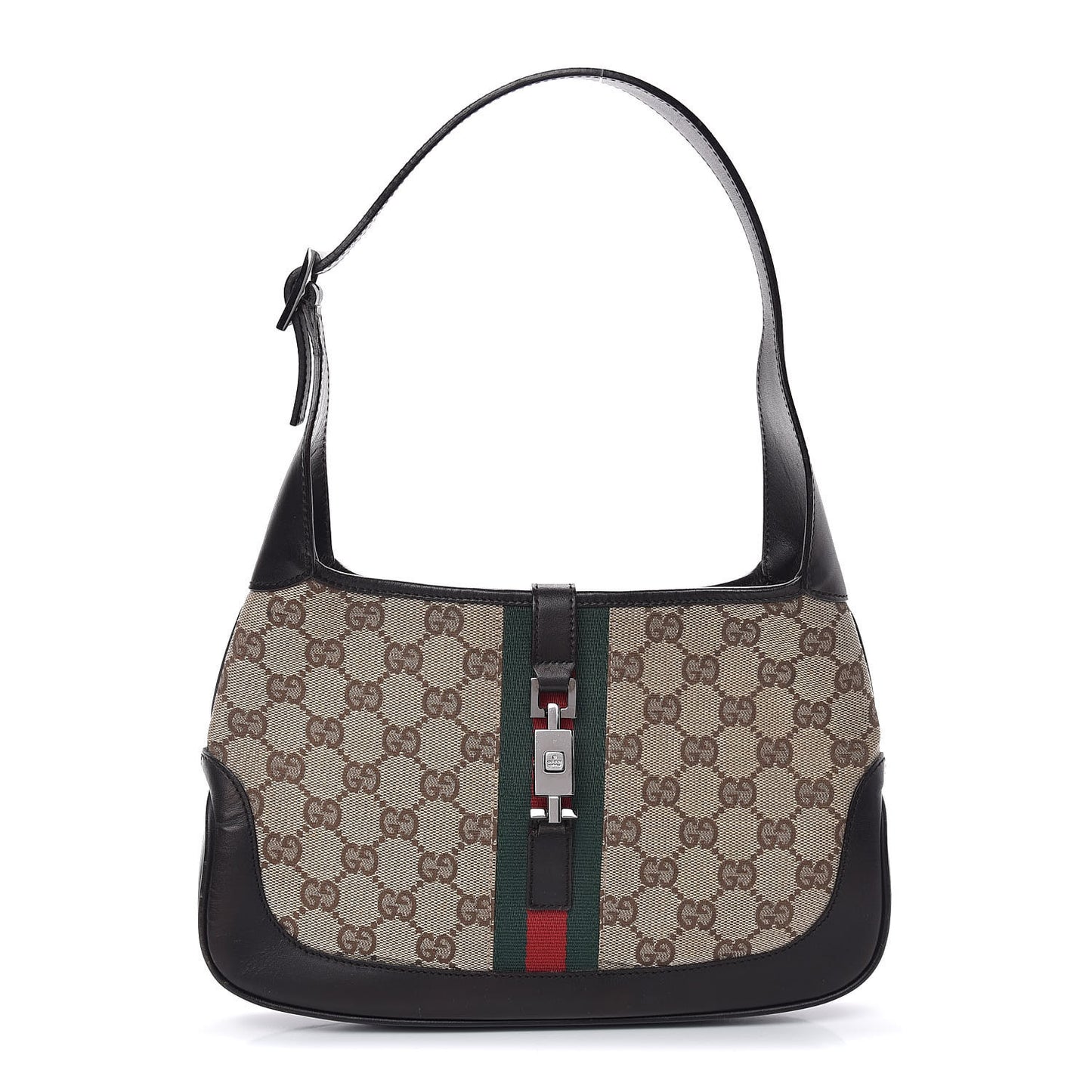 Monogram Web Small Jackie O Hobo Dark Brown