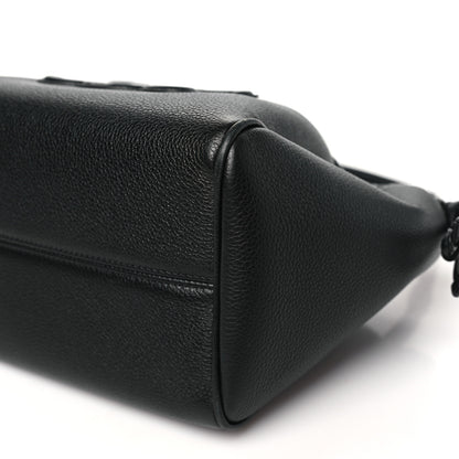 Celine Grained Calfskin Cuir Triomphe Small Cabas Drawstring Black 10 of 10