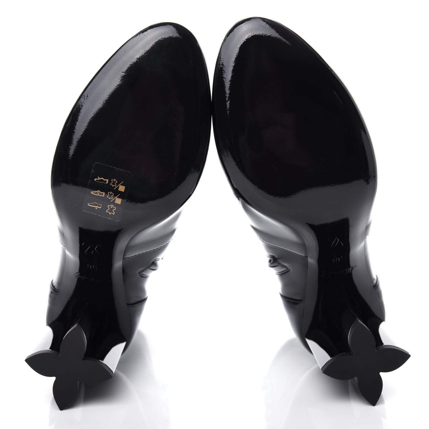Louis Vuitton Patent Silhouette Ankle Boots 38 Black 6 of 10