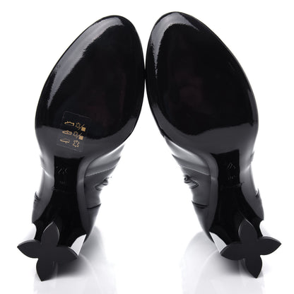 Louis Vuitton Patent Silhouette Ankle Boots 38 Black 6 of 10