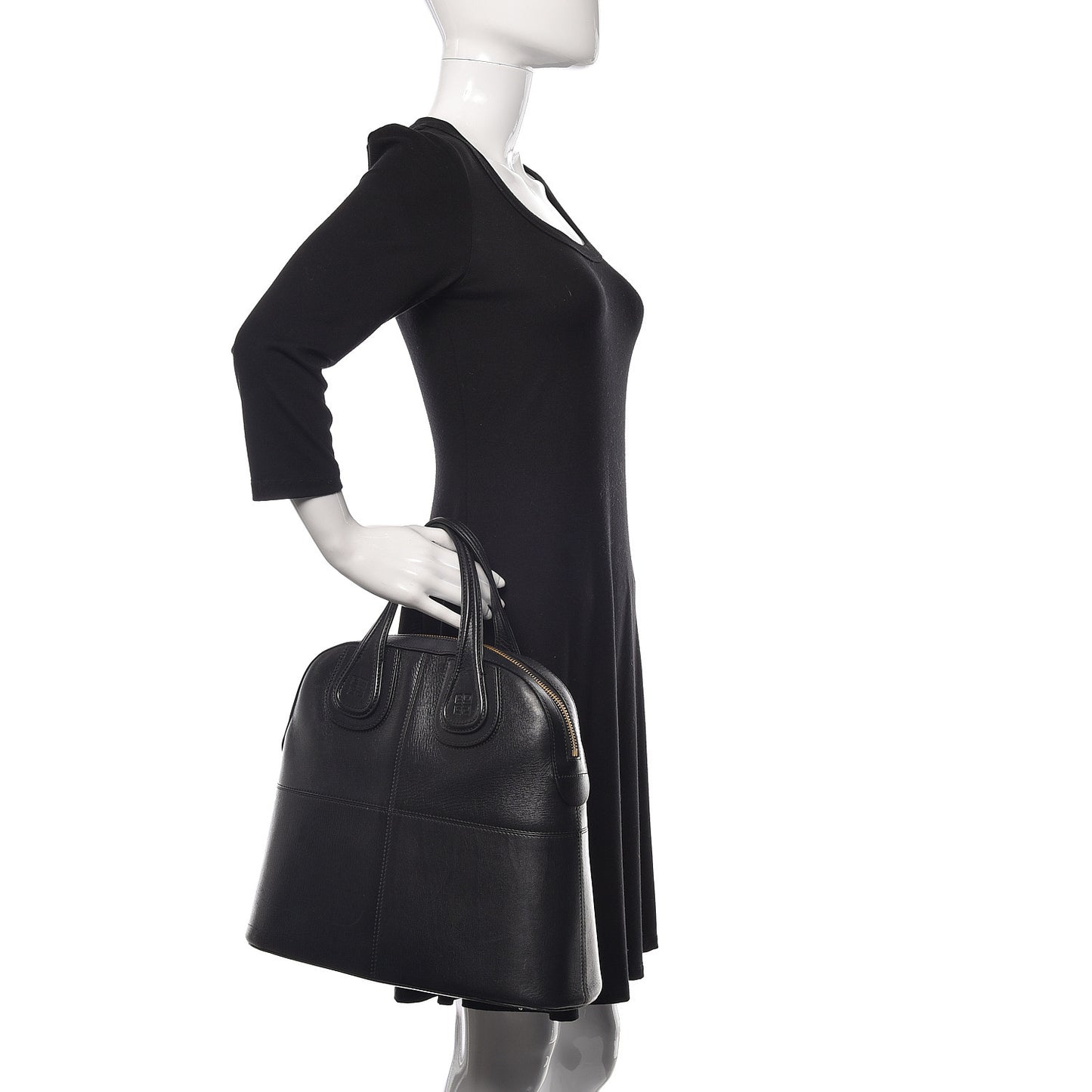 Textured Calfskin Medium Palma Nightingale Black